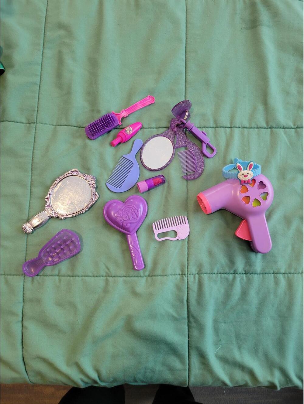 Children's Play Hair Styling Set with Mirror and Accessories